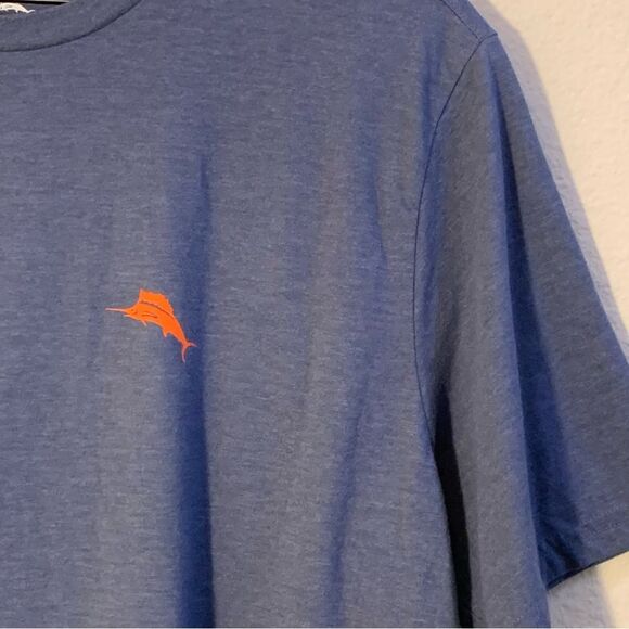 TOMMY BAHAMA The Local Watering Hole Graphic T-Shirt Men’s Blue Large Crew Neck. - Picture 5 of 7
